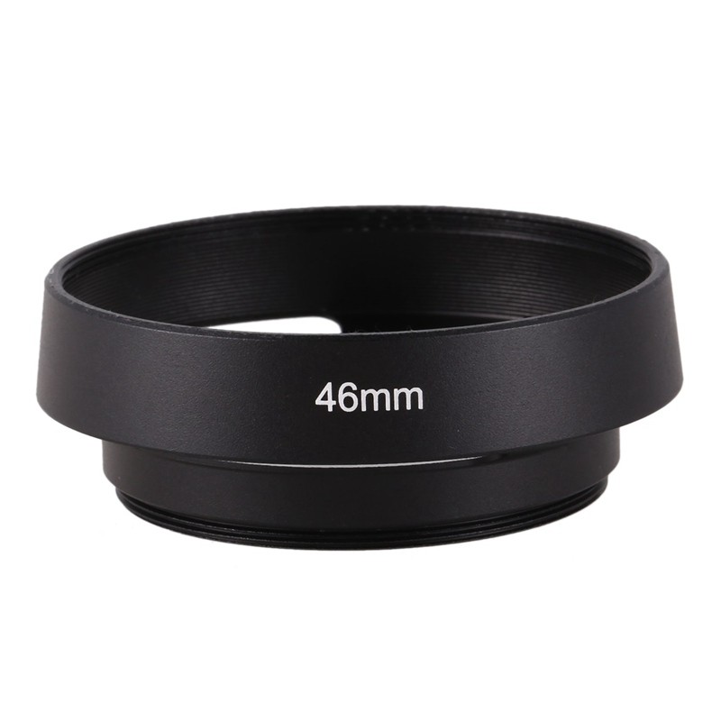 Black 46mm Lens Hood for 25mm F1.4 35mm F1.6 50mm F1.8 mirrorless DRV