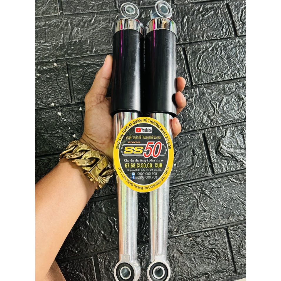 Phuộc sau 67 có nhẫn, hàng gia công, dành cho các dòng xe 67, 68, CD, CL...