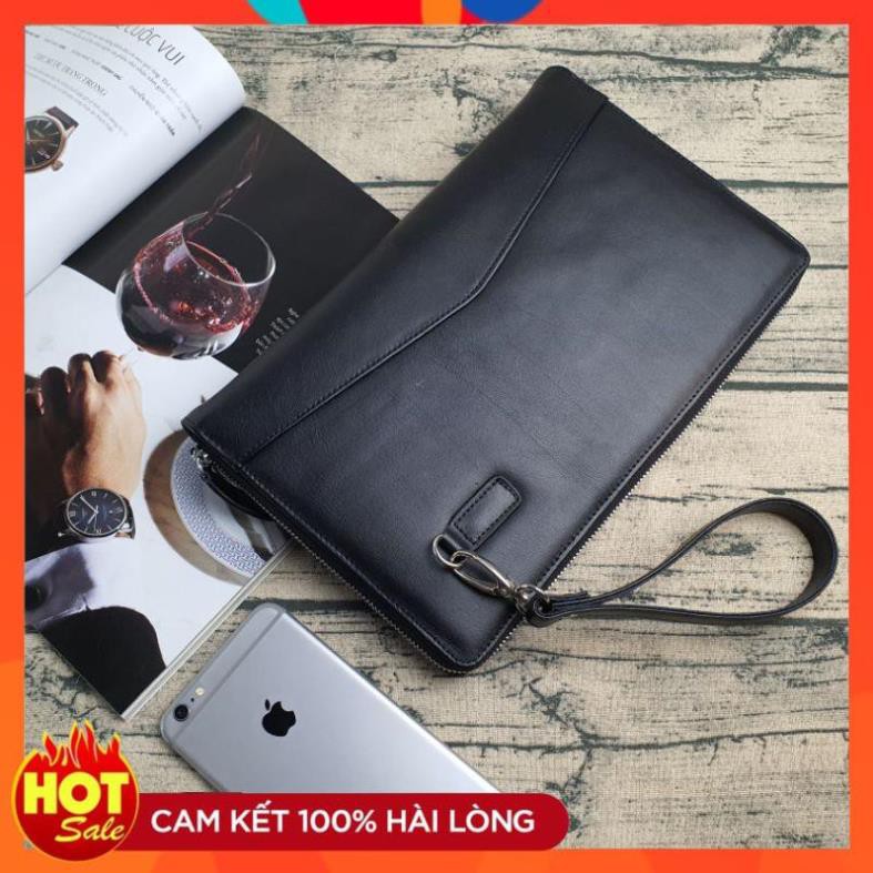 Clutch da bò thật CL120 - 100% da bò thật BH 3 năm