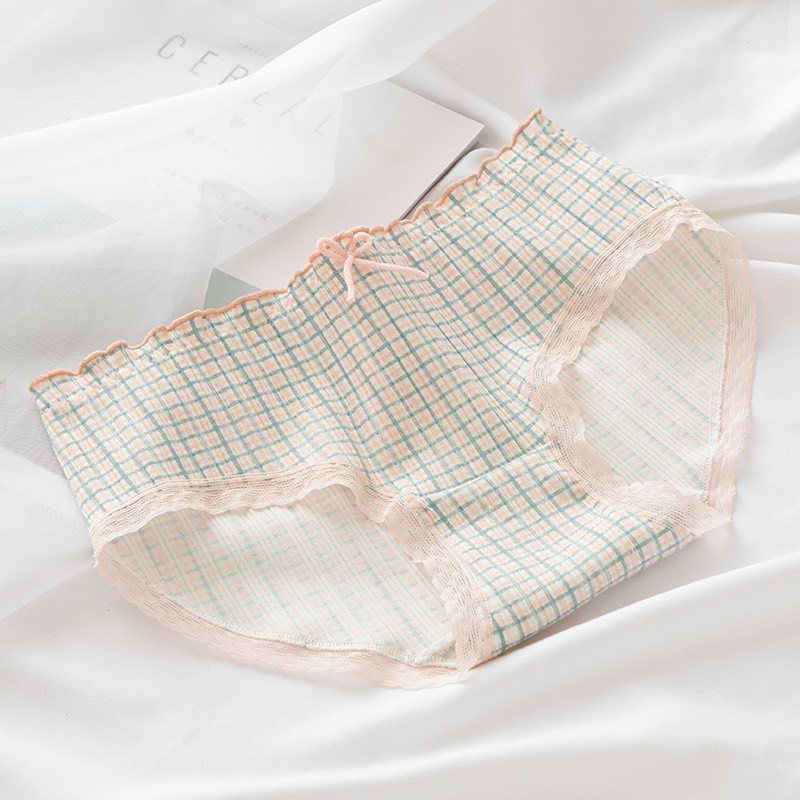 Quần lót nữ DOLLY SECRET quần chip cotton cao cấp kháng khuẩn họa tiết caro kẻ xinh xắn dễ thương QL043 | BigBuy360 - bigbuy360.vn