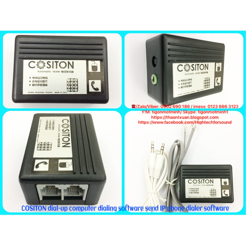 Bộ kết nối điện thoại bàn jack RJ9 với Desktop/PC (IP caller)