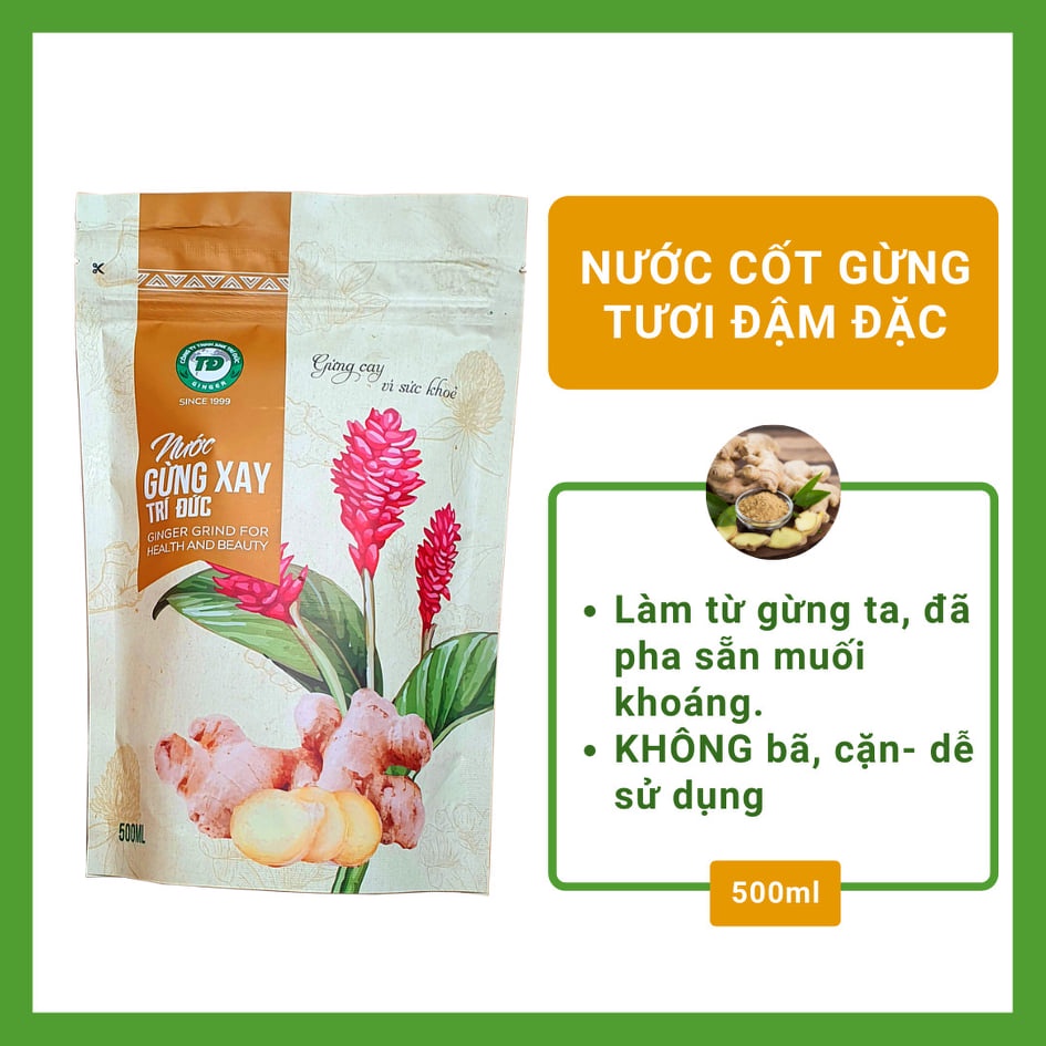 Nước cốt gừng xay dùng để tắm hoặc ngâm chân (500ml)