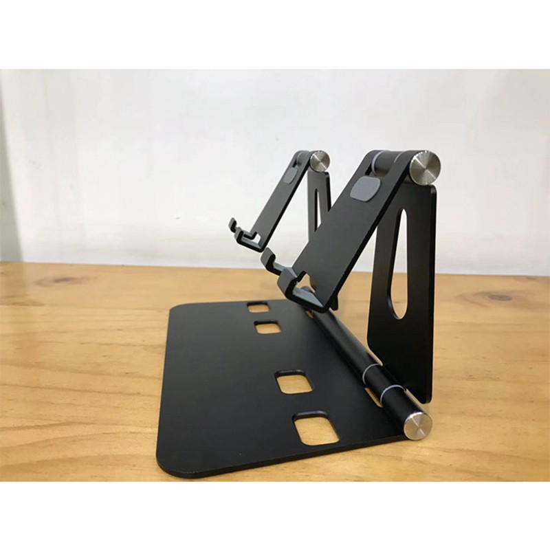 `Aluminum Alloy Multi-Angle Adjustable Universal Mobile Phone Bracket Tablet PC Desktop Bracket Double Bracket Silver | WebRaoVat - webraovat.net.vn