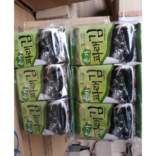 (Combo 5 lốc= 15 gói)Rong biển Green Sonka túi 3 gói x 5
