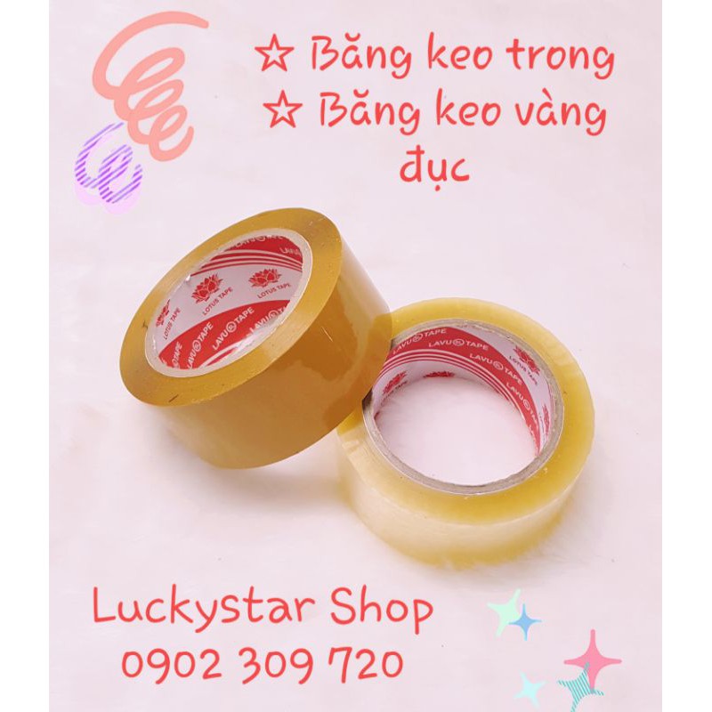 Băng keo trong / Băng keo đục OPP, rộng 4,7cm ☆ nặng 200 gram/ cuộn, dán thùng carton, bao bì, siêu tiện dụng, tiết kiệm