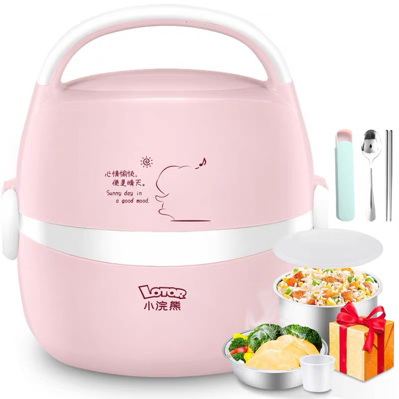 Hộp Cơm Cắm Điện Xách Tay Hộp Cơm Văn Phòng Nấu Cơm Trong 10 Phút Haochi