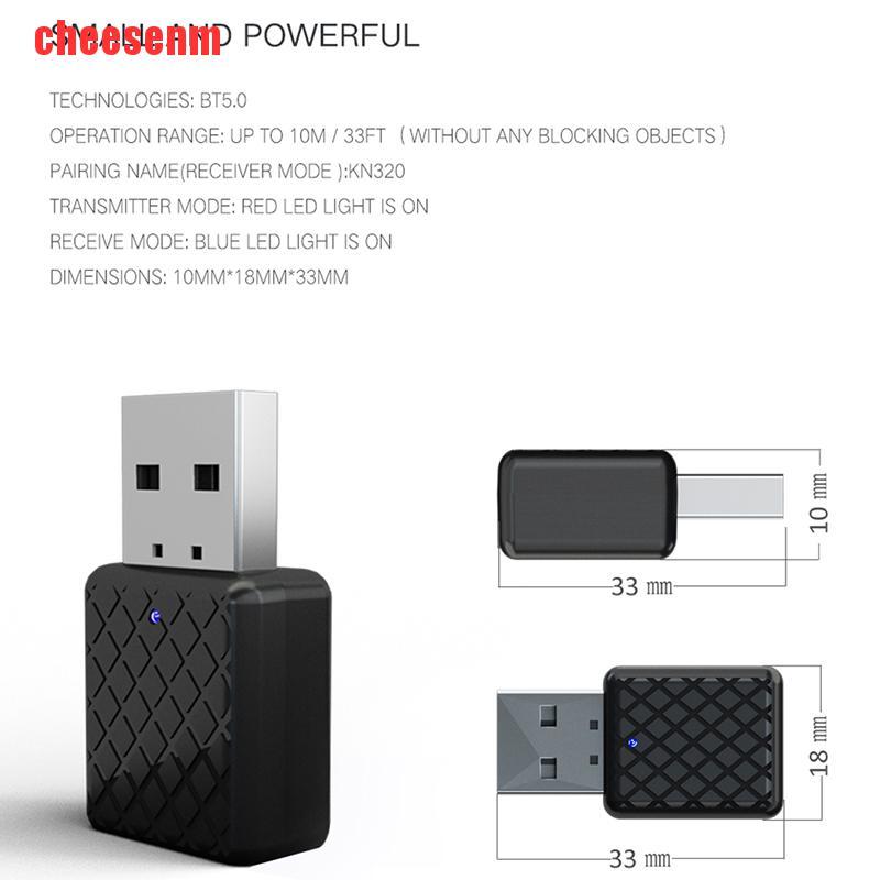 Usb Bluetooth 5.0 Nhận Tín Hiệu Âm Thanh Cho Tv / Pc