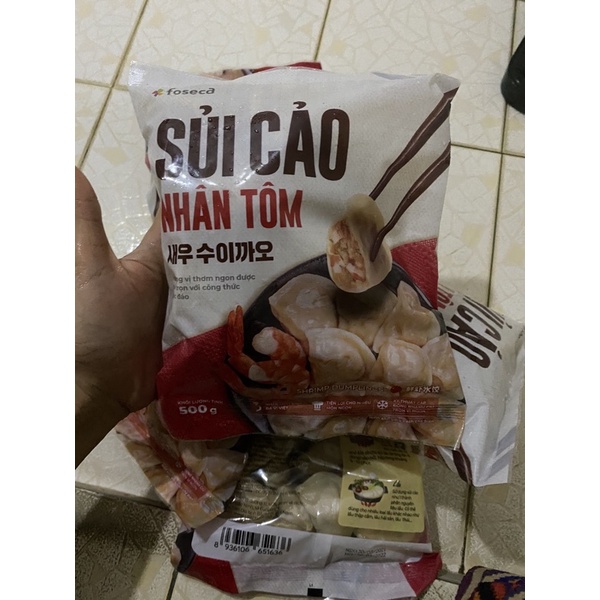 Sủi cảo nhân tôm/ thịt heo foseca 500g
