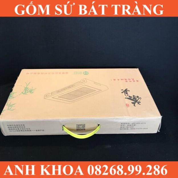 Khay trà chân Quỳ 2 dáng - Gốm sứ Bát Tràng Anh Khoa