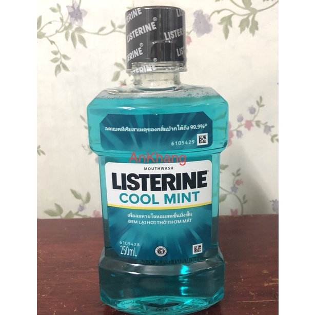 Nước Súc Miệng Listerine Cool Mint Chai 750ml tặng kèm chai 250ml