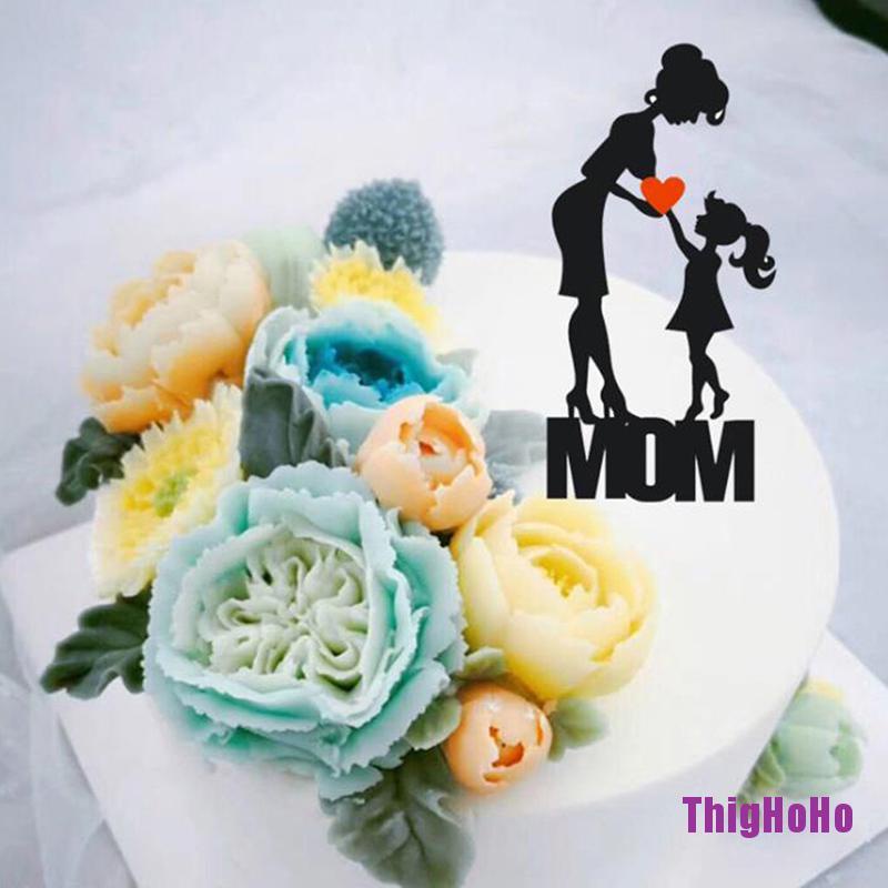 Que Cắm Trang Trí Bánh Kem Hình Chữ I Love Mom