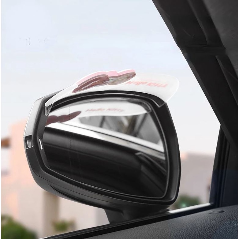 Set 2 Tấm Che Mưa Họa Tiết Hoạt Hình Dễ Thương Gắn Kính Chiếu Hậu Xe Hơi