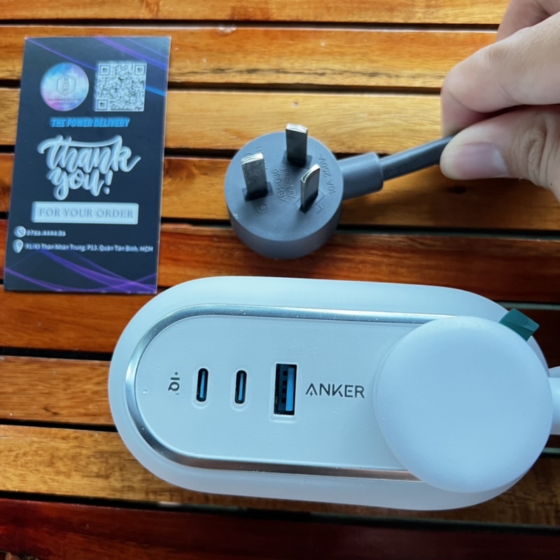 Ổ điện ANKER 615 USB Power Strip (GaNPrime 65W) A9125 hỗ trợ PD Max 65W - Bảo hành 6 tháng