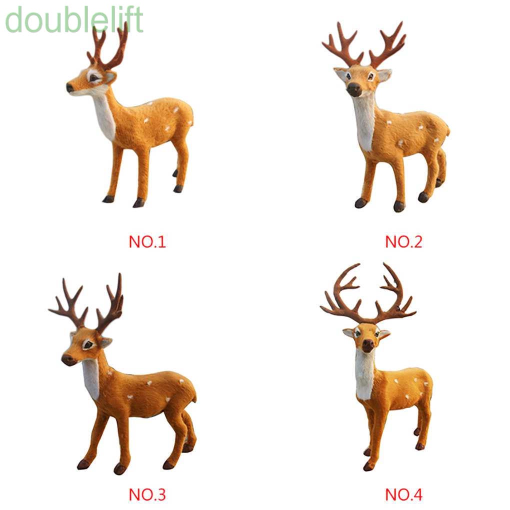 Mô hình con nai vải lông 15-30cm tùy chọn dành cho trang trí năm mới Giáng Sinh