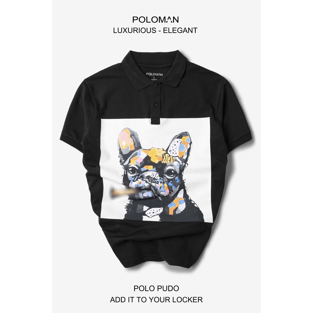 Áo thun Polo nam PUDO in hình CoolDog vải cá sấu Cotton xuất xịn,chuẩn form,trẻ trung- nặng động P16 - POLOMAN | BigBuy360 - bigbuy360.vn