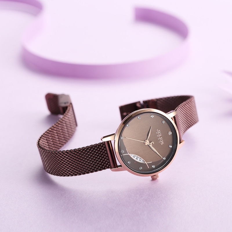 Đồng hồ nữ Julius JA-1179 dây thép | Julius Official