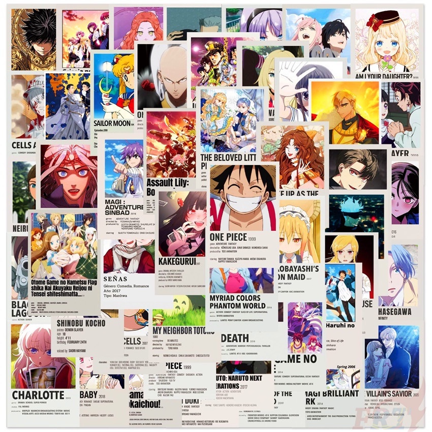 200Pcs/Set ❉ Shōnen Manga Mixed Magazine Mini Poster Stickers ❉ Classical Anime Cartoon DIY Fashion Stickers