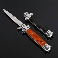 Dao Phượt Gấp Gọn Chuôi Gỗ Thép Trắng Cao Cấp