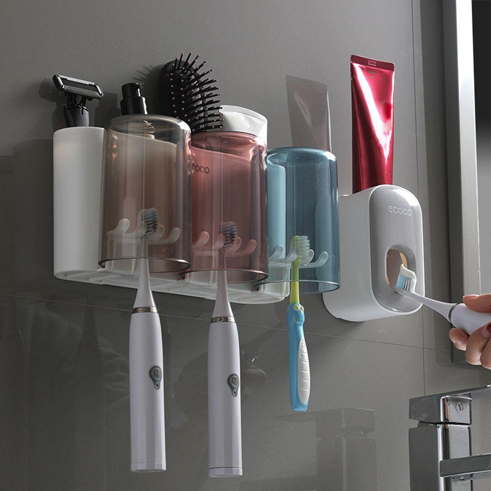 YOLA Bộ Giá Đỡ Bàn Chải Đánh Răng / Dao Cạo Râu Gắn Tường Tự Dính Tiện Dụng