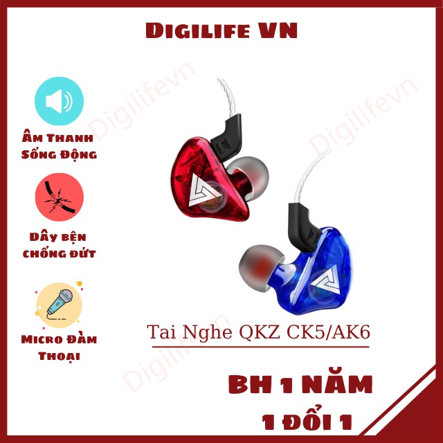 [CÓ MICRO] Tai Nghe Gaming QKZ AK6/CK5 Chống Ồn Chơi Game PUBG Free Fire, Liên Quân, Nghe Nhạc Dance, EDM