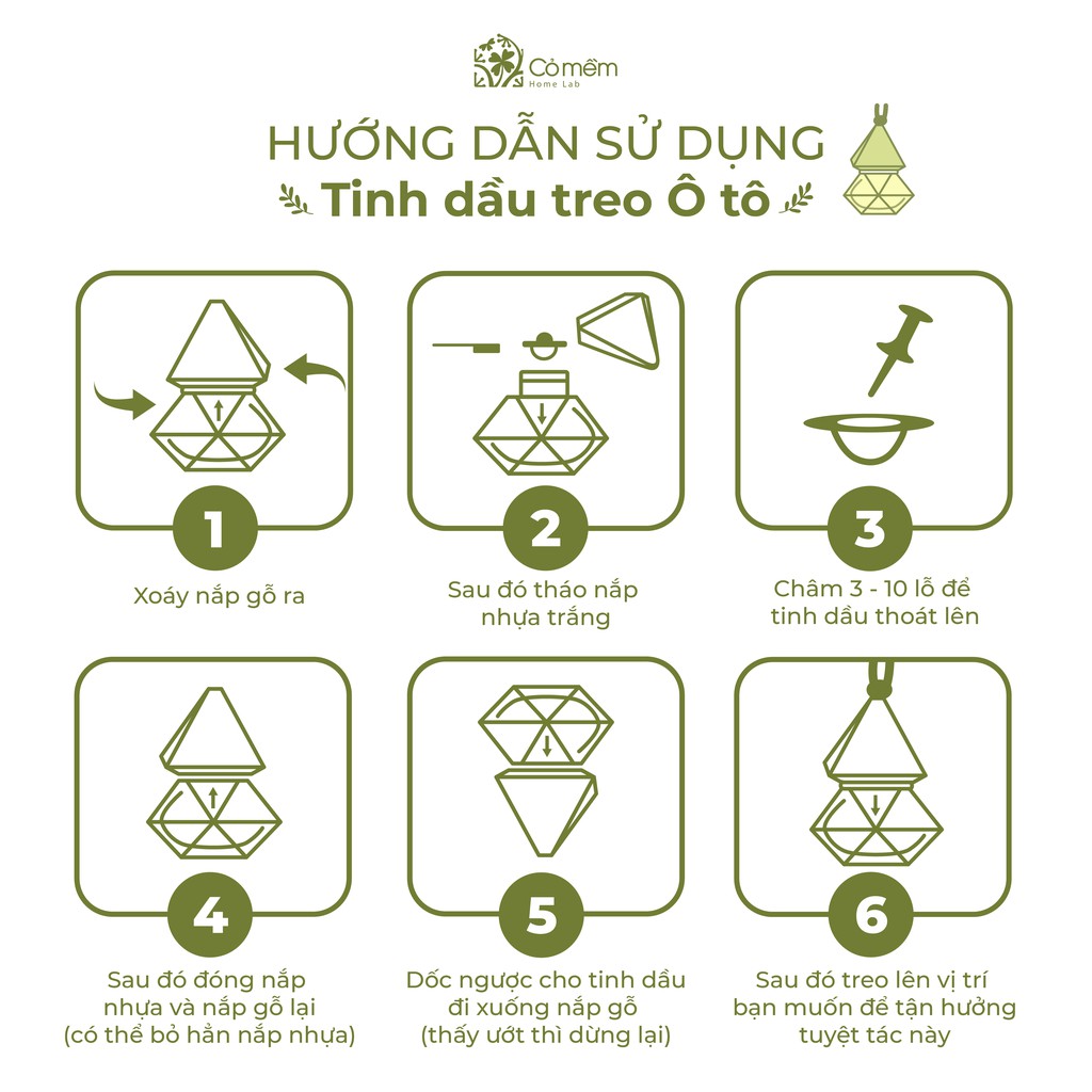 Tinh Dầu Treo Hương Ban mai Thiên Nhiên Nguyên Chất Hương Thơm Nhẹ NhàngThơm Mát Thư Giãn Cỏ Mềm 8,5ml