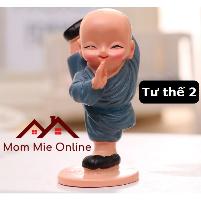 Tượng chú tiểu múa võ trang trí taplo ô tô, bình thủy sinh, tiểu cảnh, quà tặng, làm đẹp không gian nhà, làm việc - D104