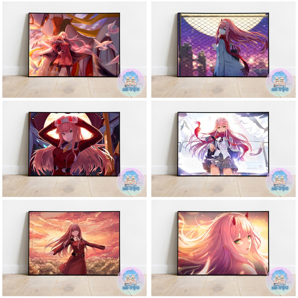 TRANH POSTER A3 ZERO TWO (5) ANIME MANGA DARLING IN THE FRANXX CHẤT LIỆU GIẤY CAO CẤP - 2D TỘC SHOP