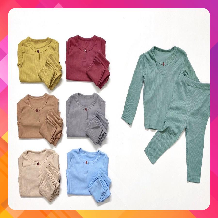 BỘ THUN GÂN CỔ TRỤ CÚC ĐỎ KWOO CHO BÉ TỪ 8-18KG