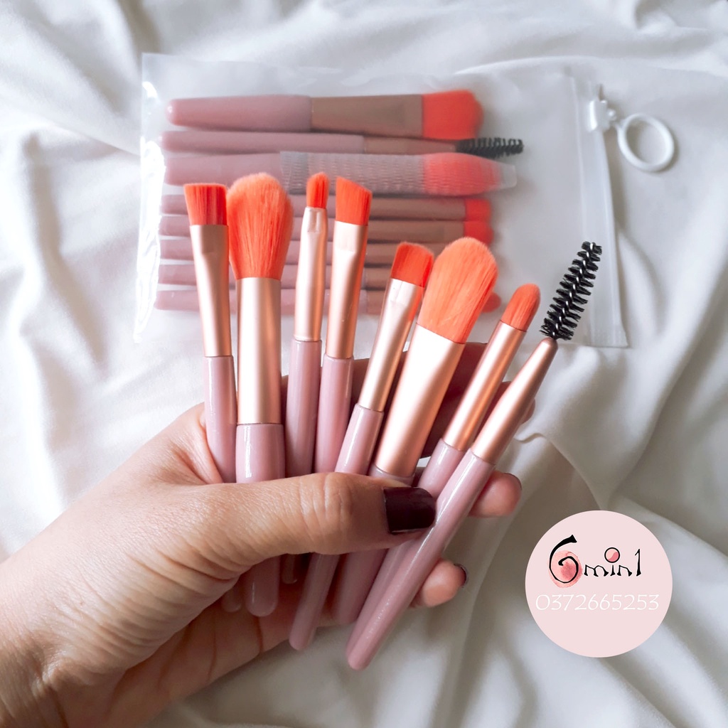 Bộ Cọ Trang Điểm Mini Nhỏ Xinh Tiện Dụng