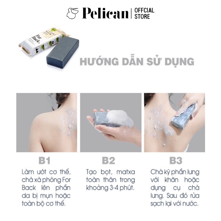 Xà phòng tắm ngừa mụn lưng Pelican For Back Soap Bar 135g