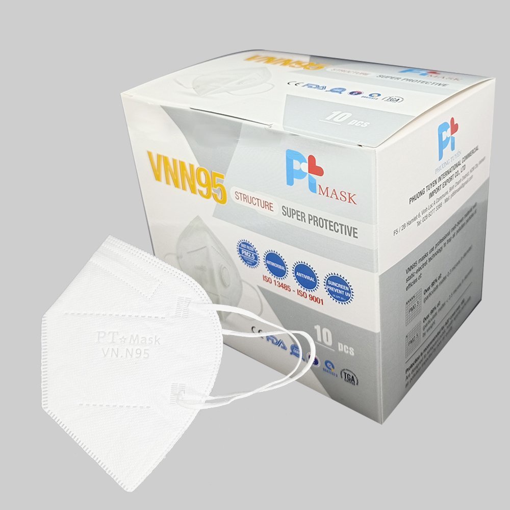 Khẩu Trang Y Tế 5 Lớp Kháng khuẩn PT Mask VNN95 (Hộp gồm 10 Cái )