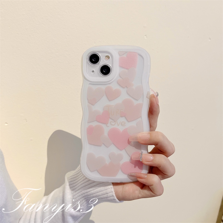 Ốp Điện Thoại TPU Mềm Trong Suốt Họa Tiết Trái Tim Cho iPhone 14 13 12 11 Pro Max X XR Xs Max 8 7 6 6s Plus SE 2020
