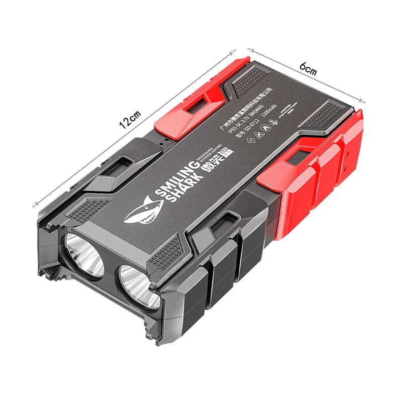 1 Đèn Pin LED Hình Vuông 2 Lõi Siêu Sáng Có Thể Sạc Lại Bằng Cổng USB Đa Chức Năng