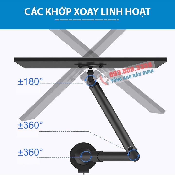 #ErgoTek E-M7 17" - 32" / Giá Treo Màn Hình Gắn Bàn / Tay Đỡ Màn Hình Xoay 360 Độ