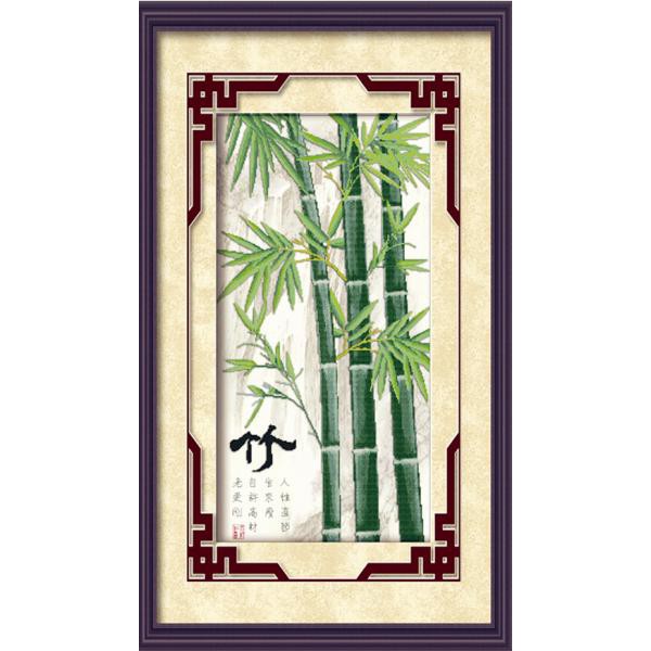 Tranh Thêu Chữ Thập 3D (CHỈ LỤA ) Tứ Quý Trúc TD237 (KHÁCH TỰ THÊU) KT:50X90CM