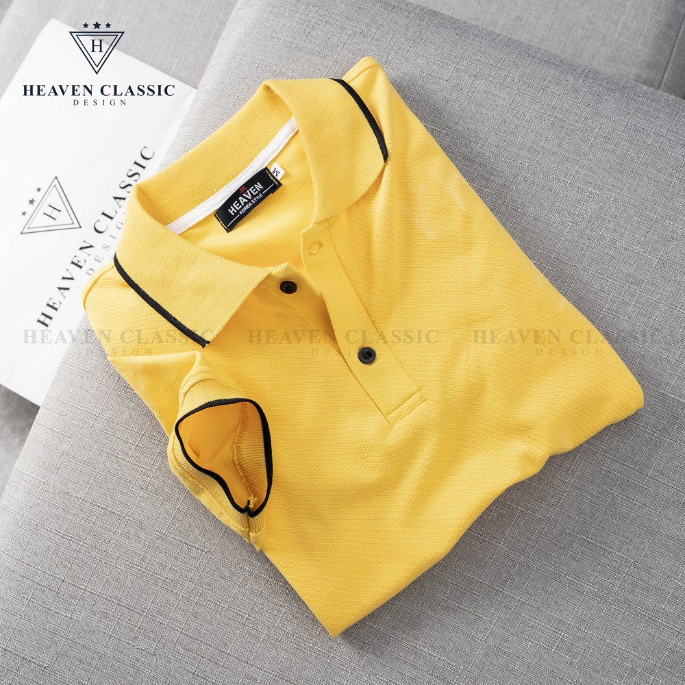 Áo Polo nam viền cổ và tay hàng may kĩ cao cấp,vải cotton mềm mịn hàng chính hãng Heaven | BigBuy360 - bigbuy360.vn
