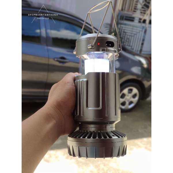 Đèn năng lượng mặt Trời 3 Trong 1 đa năng  ,Tích hợp Đèn + Quạt + sạc điện thoại