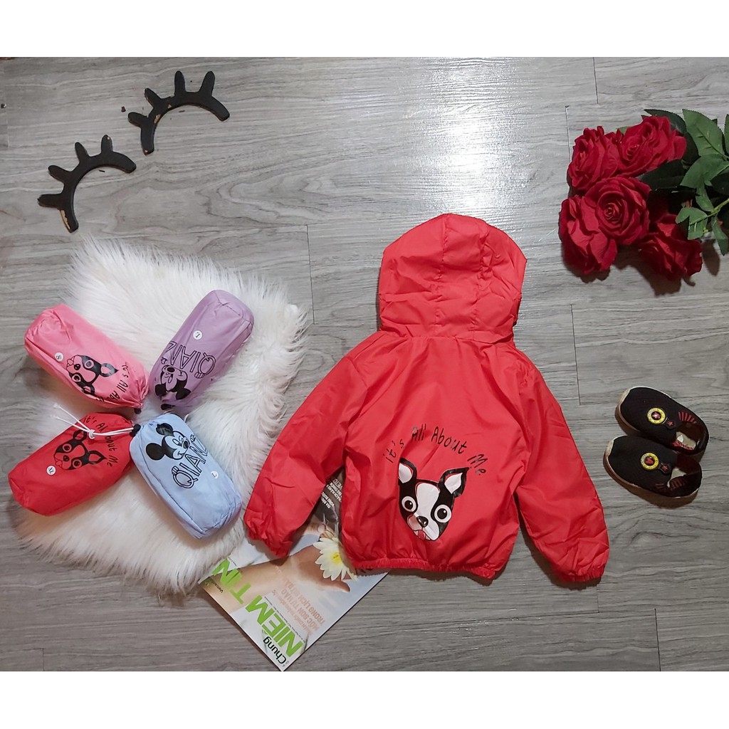 Áo khoác gió lót lưới hàng quảng châu sành điệu dành cho bé trai và bé gái 6-16kg