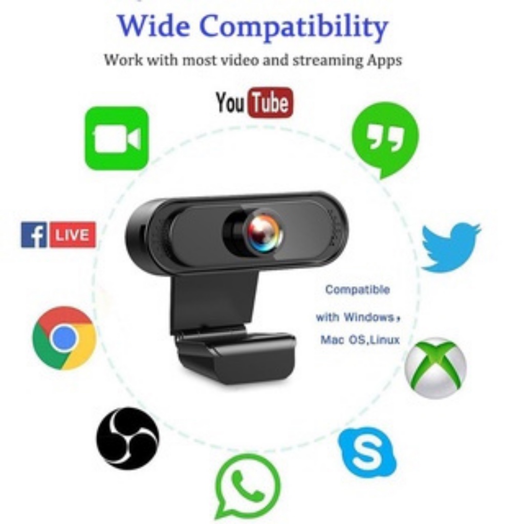 Webcam máy tính full hd 1080p full box, Webcam máy tính giá rẻ có mic [ bảo hành 12 tháng ]