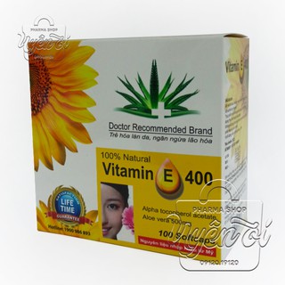 VITAMIN E400 NHA ĐAM - HỘP 100 VIÊN UỐNG VITAMIN E 400