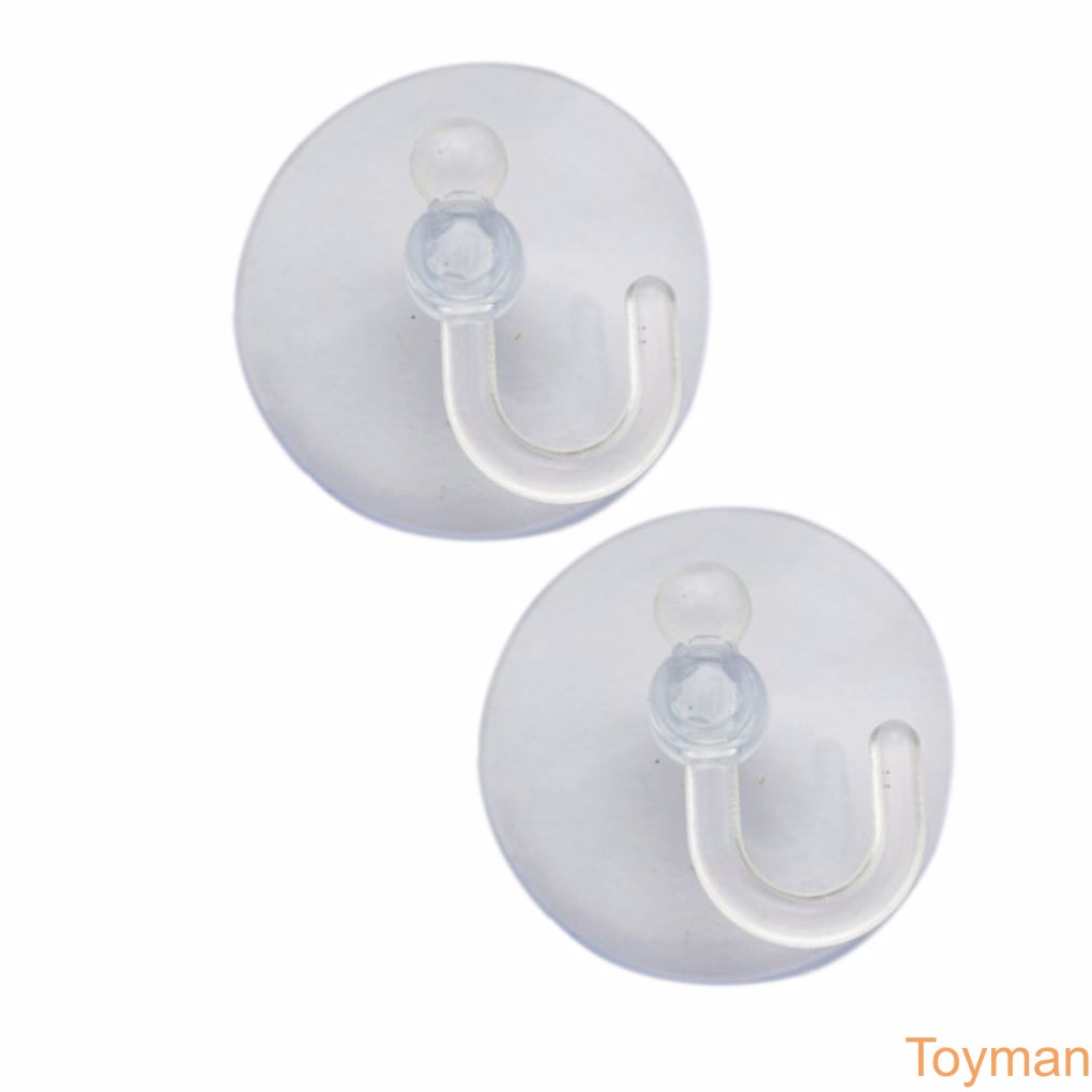 10Pcs Bathroom Kitchen Wall Transparent Strong Suction Cup Hook Ring Hangers Vacuum Sucker Clear Sucker