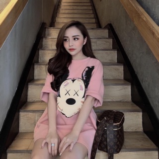 Áo dáng thụng micky in hai mặt siêu hót