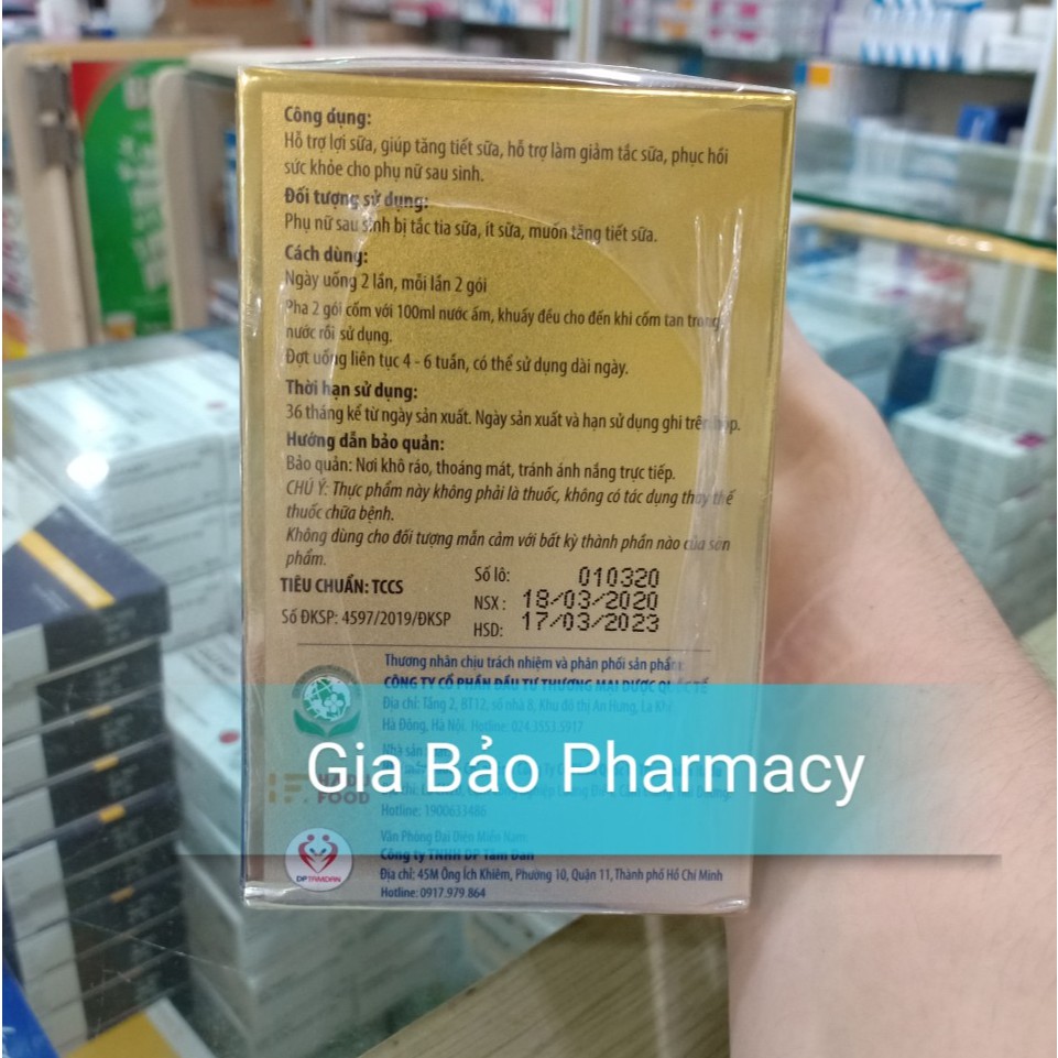 Cốm lợi sữa TASUAMUM GOLD hộp to hỗ trợ giúp tăng tiết sữa ở phụ nữ sau sinh