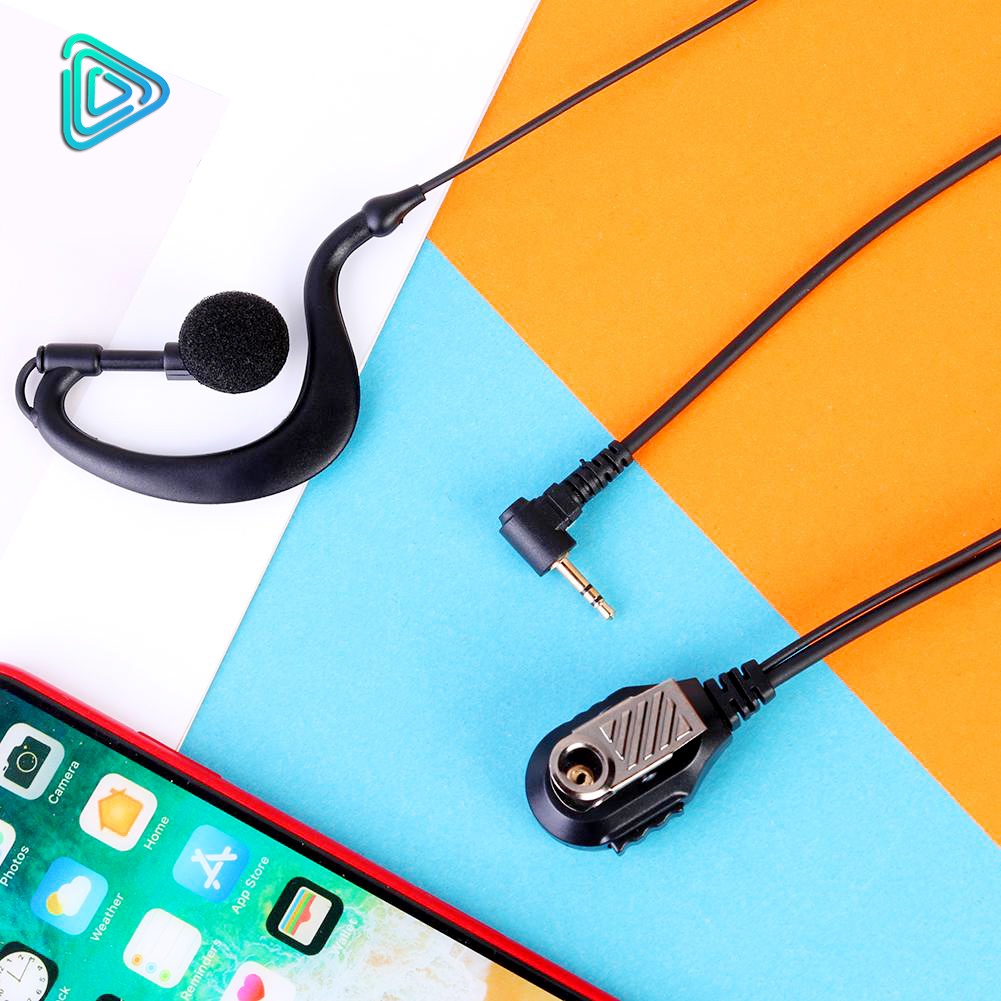 Tai Nghe bộ đàm 1 chân 3.5mm kèm Mic PTT. Phù hợp cho bộ đàm Motorola, Kenwood, Icom,… 1 cổng cắm