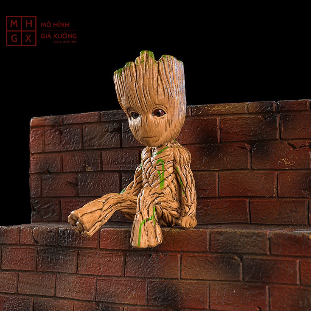 Siêu Dễ Thương Mô hình Groot chibi cao 6cm ( Dùng trang trí trên oto , bàn làm việc ) - Mô Hình Avengers