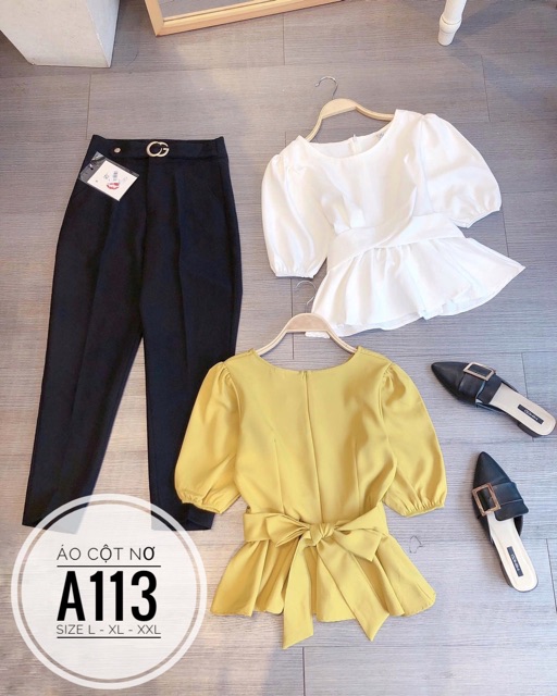 Bigsize Áo cột nơ A113