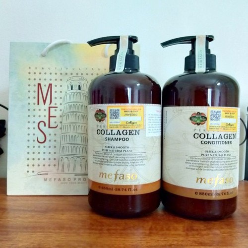 Bộ dầu gội xả MEFASO COLLAGEN 850MLx2