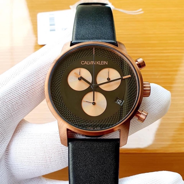 Đồng hồ kim nam dây da cao cấp Calvin Klein K2G17TC1 Thuỵ Sỹ