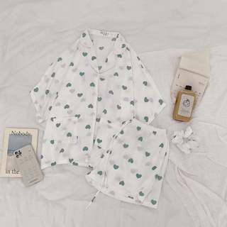 Bộ ngủ pijama cộc [Hàng L1] chất lụa mango mềm mại siêu mát