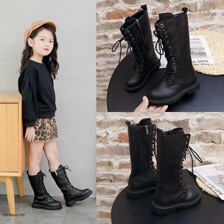 [Hàng Mới Về] Bốt Chiến Binh Cao Cổ Bé Gái/Giày boot đùi Bé Gái Sành Điệu Lót Nỉ_Có Sẵn!!!